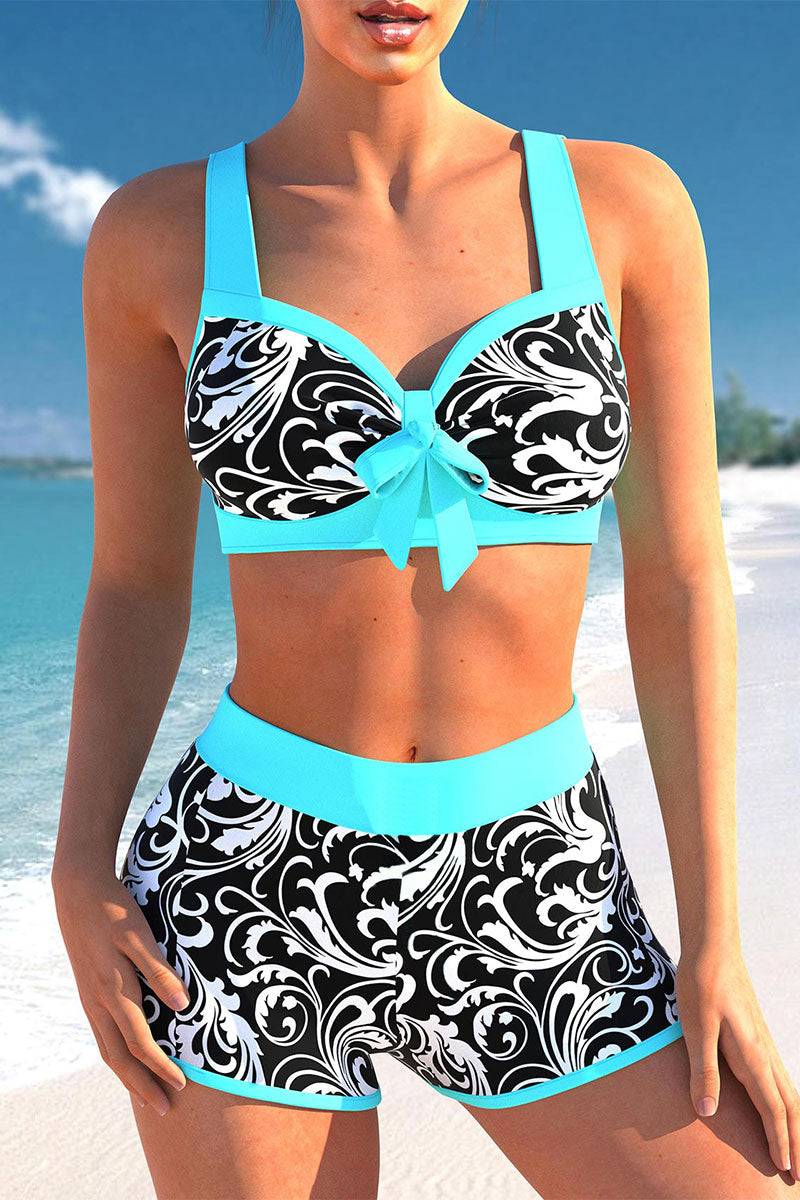 Tribal Print Patchwork Laid Back Bikini