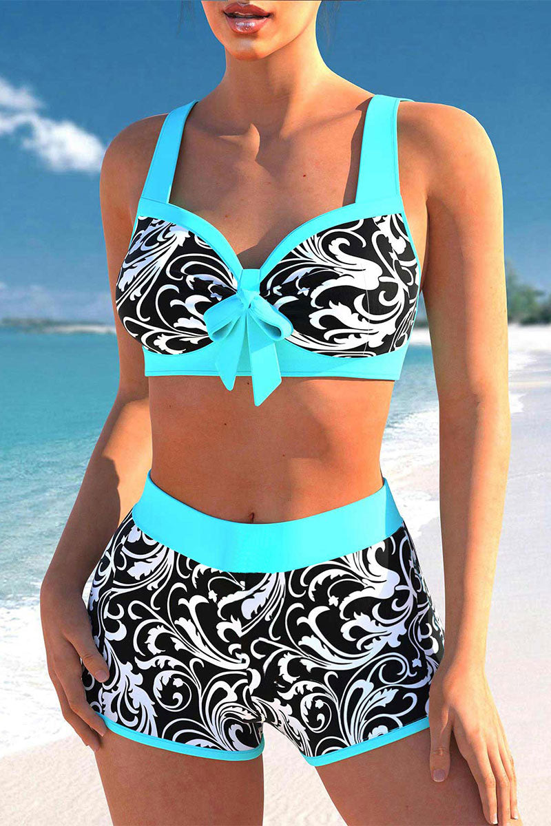 Tribal Print Patchwork Laid Back Bikini