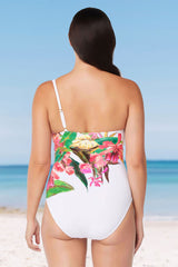 Vintage Floral Print Feminine One Piece Swimwear