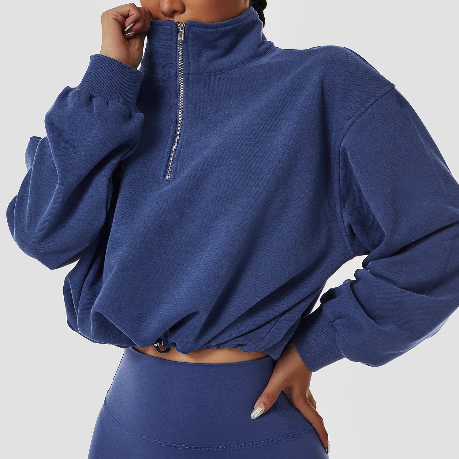 Sustainable Oversized Half Zip Sweatshirt