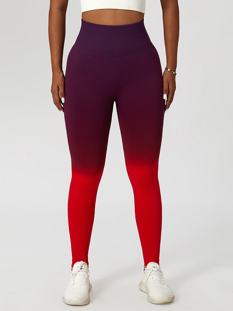 Ombre Seamless Peach Lifting Leggings