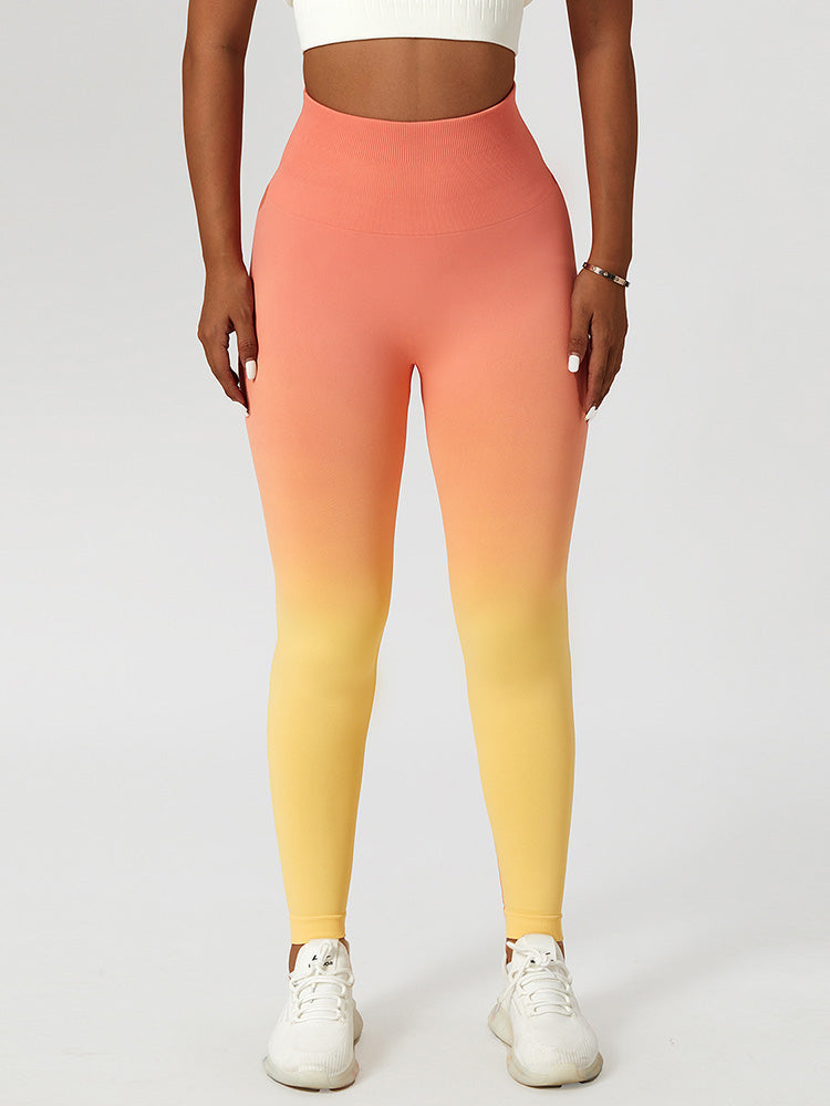 Ombre Seamless Peach Lifting Leggings