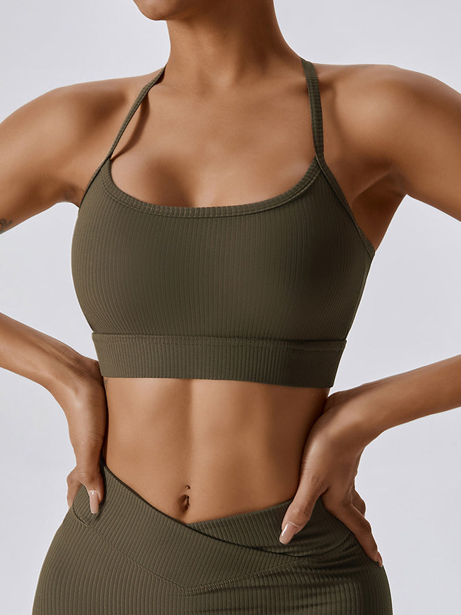 Adjustable Open Back Yoga Bra