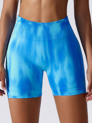 Seamless Tie Dye Yoga Shorts