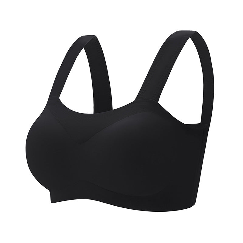 Low Back Smooth Breathable Seamless Wireless Bra Black