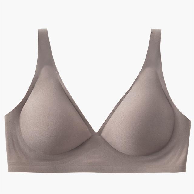 Basic French Push-up Wireless Bra RosyBrown