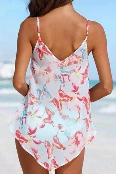 Revneu  Layered Sexy Backless Three Pieces Swimwear