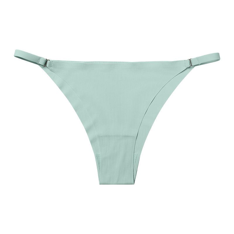 Metal Buckle Thong Panties