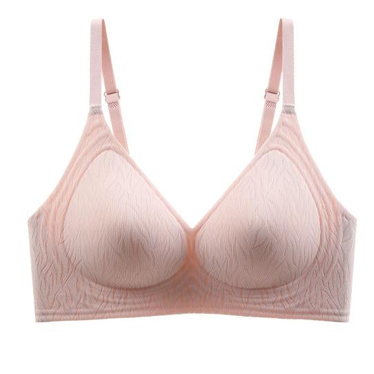 Smaller Chest Lace Textural Modest Coverage Wireless Push-up Bra