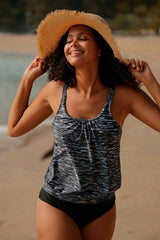 Geometric Print Boho Scoop Neck Tankini