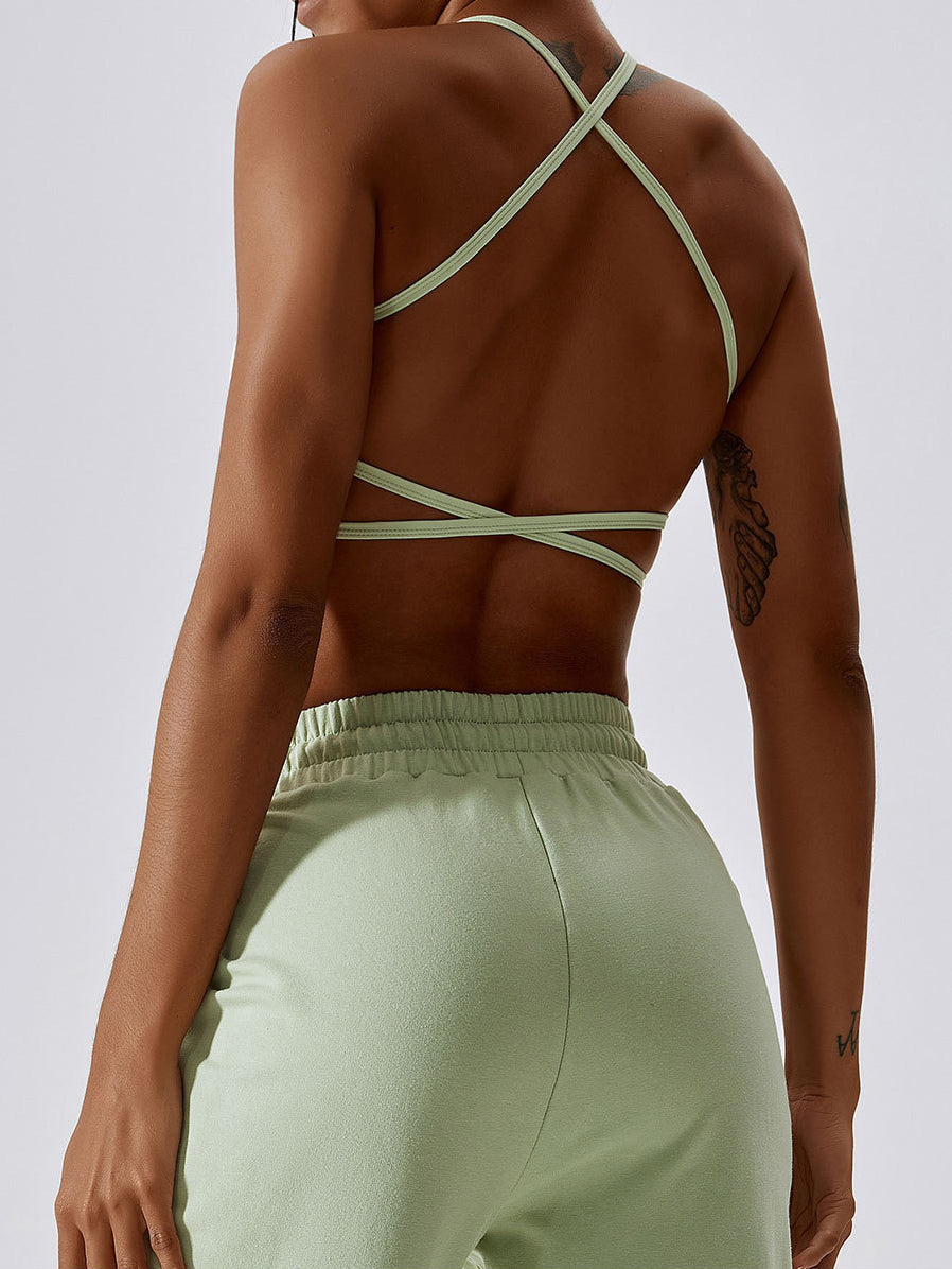 Air Cloud Strappy Cross Back Yoga Bra