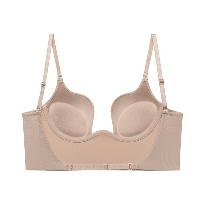 Underwire Deep V-Cup Multiway Push Up Backless Bra & Underwear Set