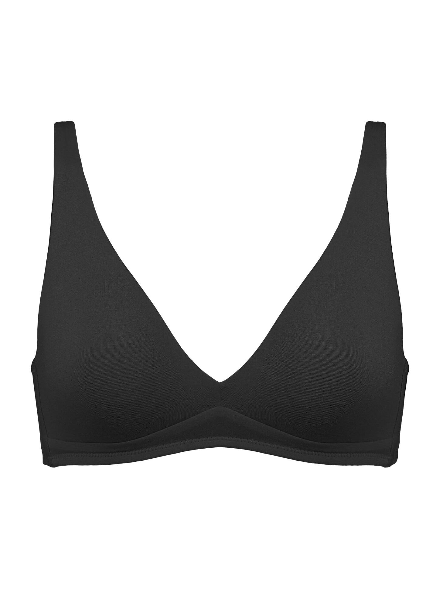 Solid color deep V Wireless Bra