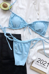 Baby Blue Tie Side Bikini Bottoms