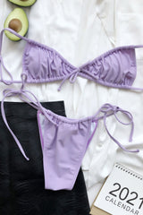 Lilac Tie Side Bikini Bottoms
