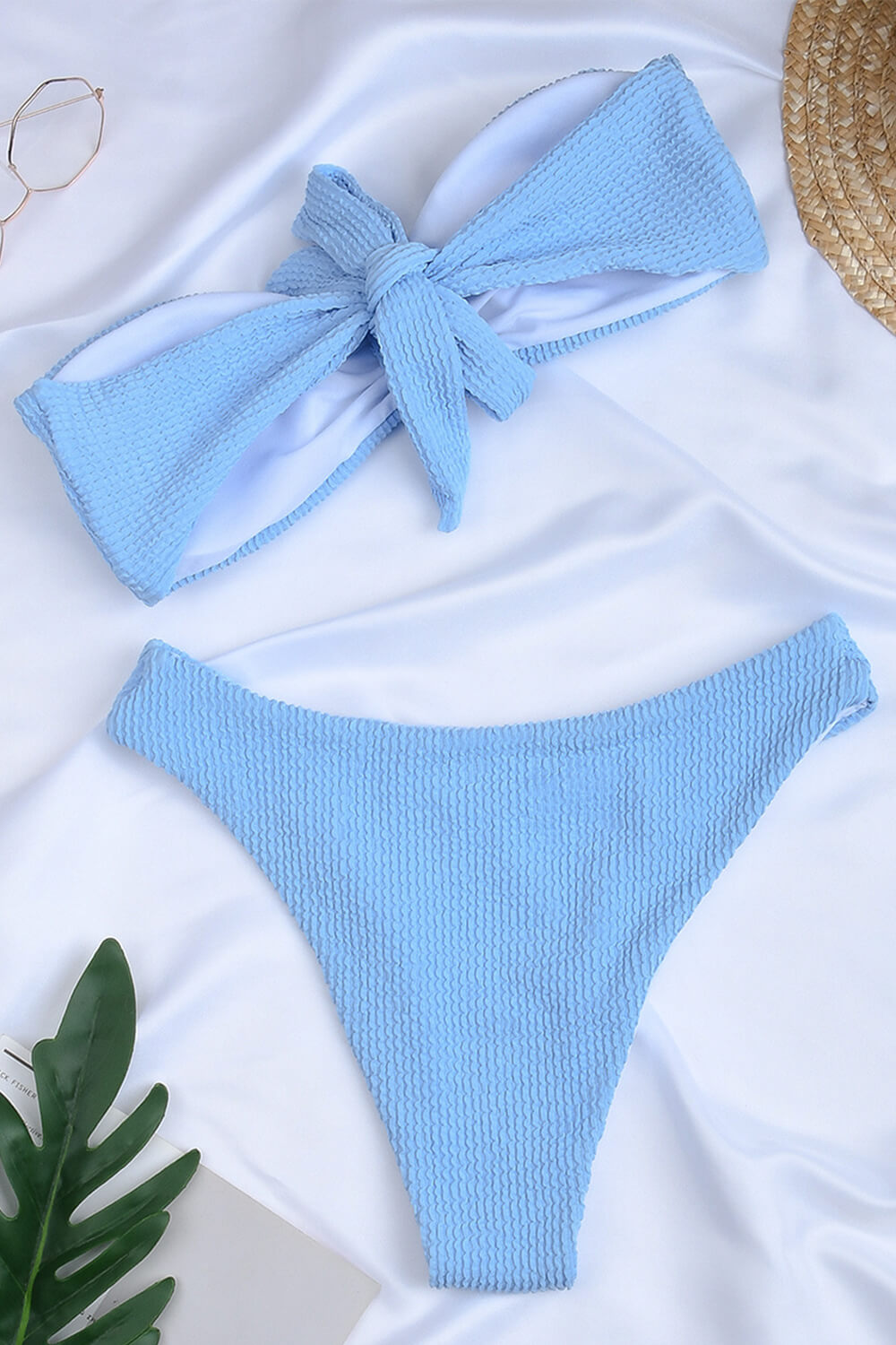 Baby Blue Crinkle Bikini Bottoms