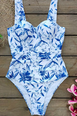 Flower Patterned Underwire One Piece Swimsuit?