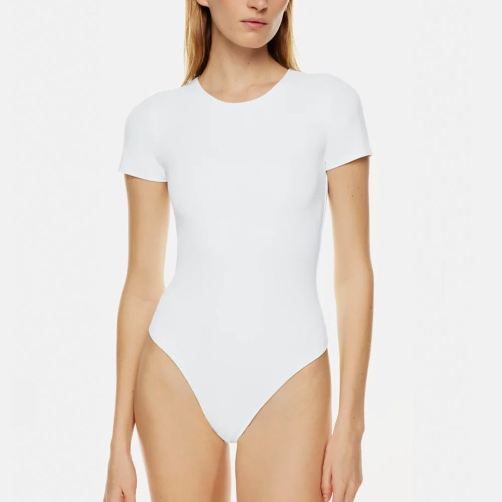 Short-Sleeved Thong Bodysuit